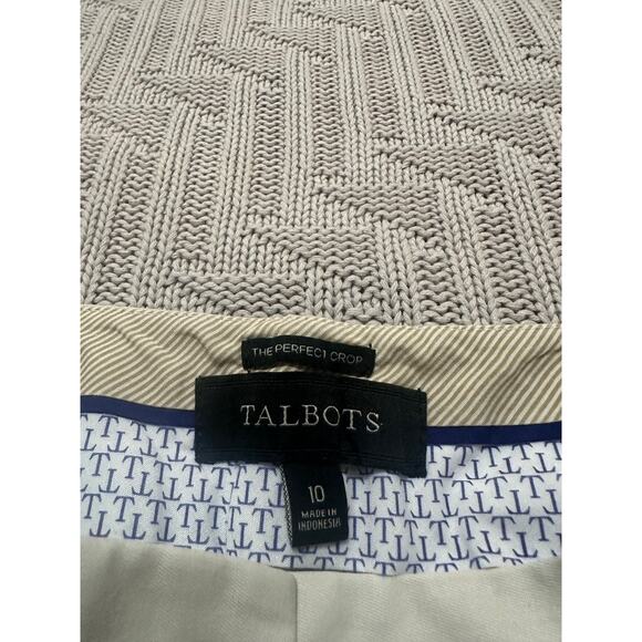 Talbots khaki the perfect crop pants size 10 - Picture 4 of 8